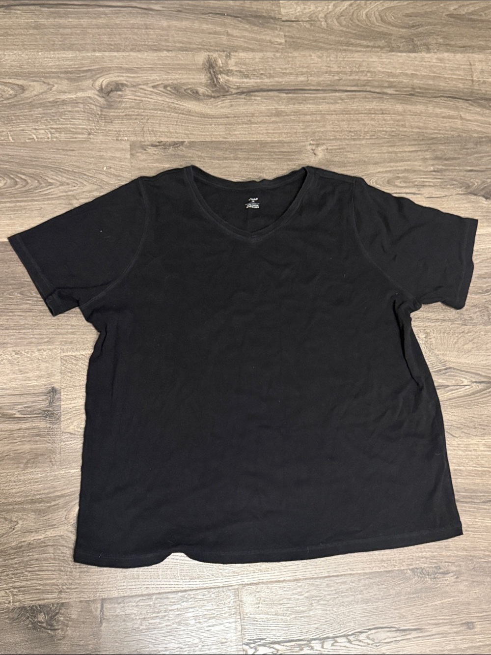 1X CJ Banks Black cotton T-Shirt